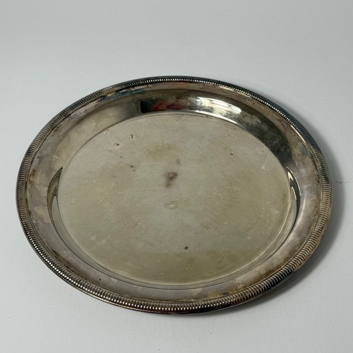 Round silver plated serving - plated,