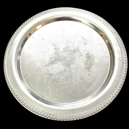 Vintage round silverplate - round,