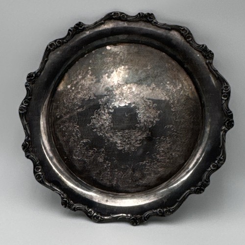 Vintage round silver - vintage, plated