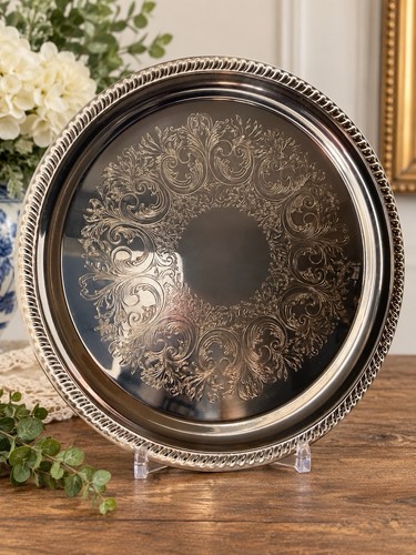 Round silver tone - round,