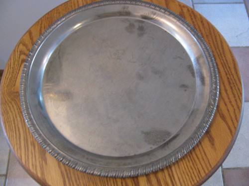 Vintage silverplate round - vintage,